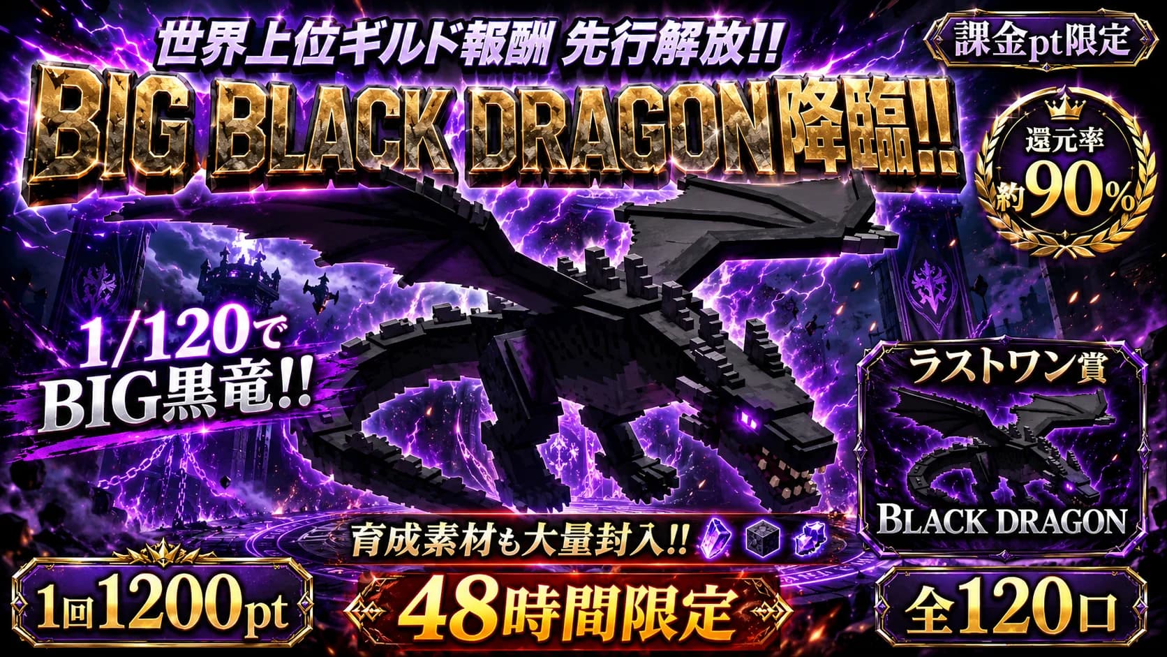 上位ギルド限定 黒竜先行ガチャ