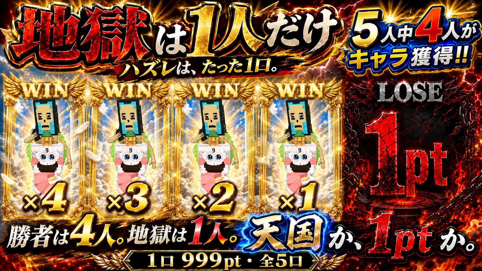 5人中4人がキャラ確定!!