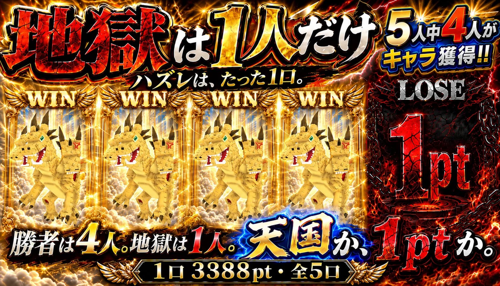 5人中4人がヒドラ確定!!